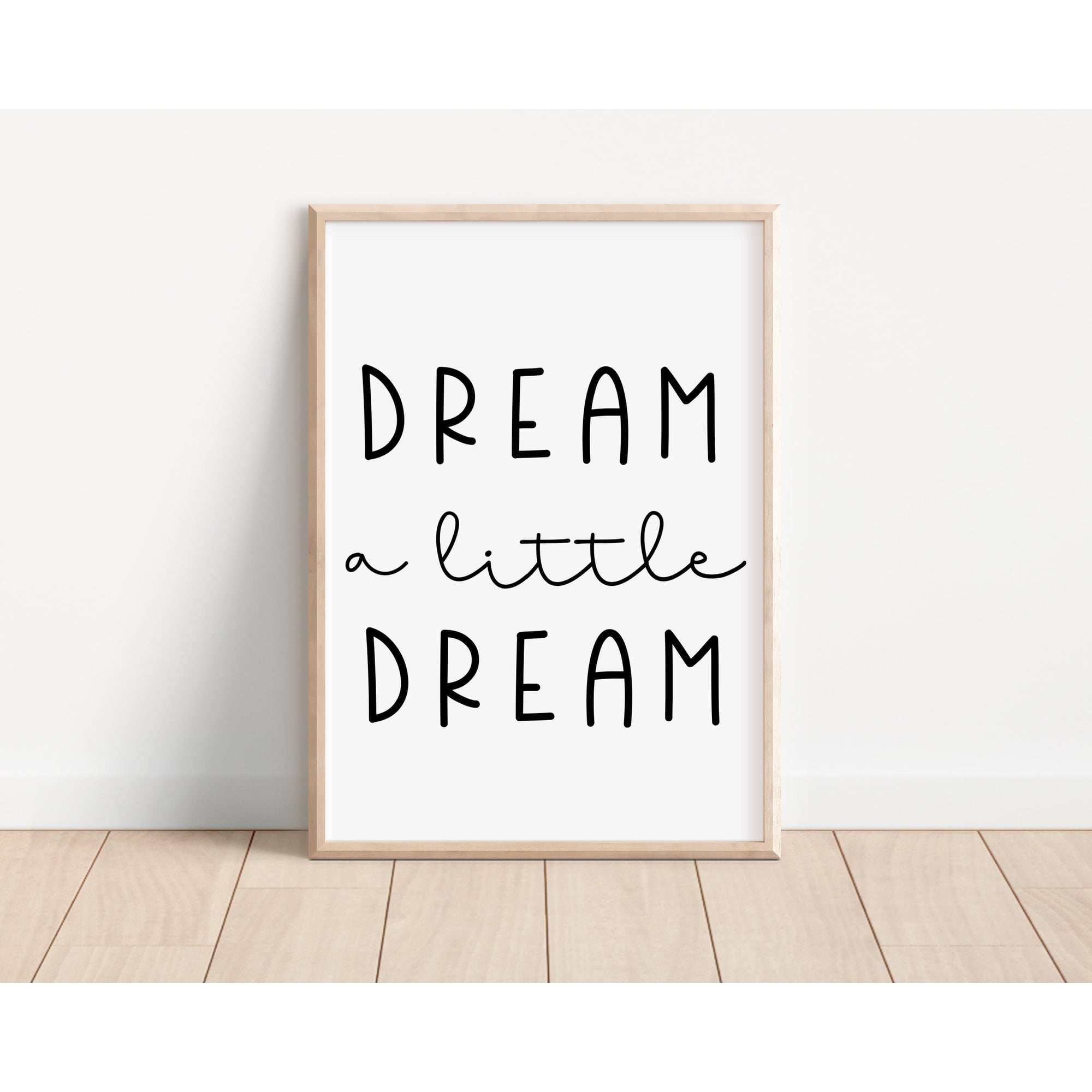Dream A Little Dream Nursery Art Prints, Nursery Wall Art, Nursery Decor, Boy Baby Room Idea, Nursery Sleep Quote Print , Poster Print Only