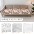 thumbnail image 5 of TSOVTHRID Bohemia Flower Beige Print Stretch Couch Cushion Cover Cushion Slipcover for Chair Loveseat Sofa Cushions Furniture Protector Sofa Seat Cover for Pets Dogs, 24x24 Inch, 5 of 7
