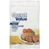 Great Value Gluten-Free Original Pork Sausage Patties, 32 oz