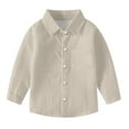 thumbnail image 2 of Wancir Boy's Long Sleeve Single Chest Pocket Classic Kids Shirt Button Down Shirt, 2 of 6