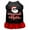 Black With Red, variant on Mirage Pet 16 in. Original Hipster Screen Print Dog Dress - Red, Extra Large