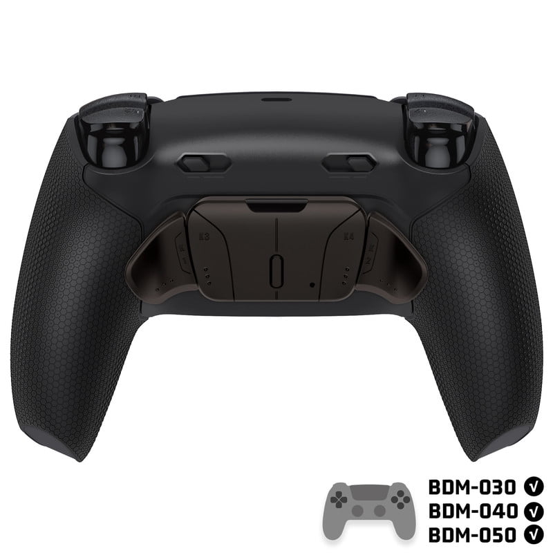 eXtremeRate RISE4 Plus MAX RMB Back Paddles Kit with Clicky Trigger Stops & Rubberized Grip for PS5 Controller BDM-030 040 050, Remappable Real Metal Back Buttons Kit for PS5 Controller – Black