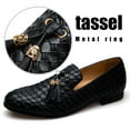 thumbnail image 3 of JITAI Men's Dress Loafer Shoes Slip-on Loafer Tassel Loafer Black Size 11, 3 of 5