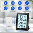 thumbnail image 2 of Geevon Weather Stations Wireless Indoor Outdoor Thermometer with 3 Outdoor Sensors, Large LCD Display Digital Temperature Humidity Gauge with Backlight (LCD Display), 2 of 9