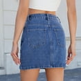 thumbnail image 3 of ZZwxWA Skorts Skirts for Women Denim Mini Skirt Side Slit with High Waisted Jean Shorts Stretchy Womens Fashion Hip Wrap Dress, 3 of 6