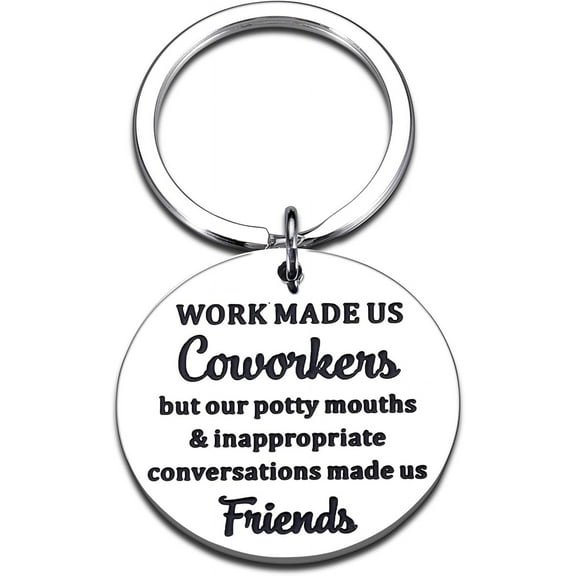 White Elephant Gifts for Coworker Women Men Funny Christmas Gift for Coworkers Team Gifts for Women Men Funny Coworker Keychain in Bulk for Work Bestie Farewell Gift for Work Friend Colleagues