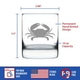 thumbnail image 4 of Bevvee Whiskey Rocks Glass 10.25 oz Crab Silhouette Gifts for Seafood Lovers Glassware & Drinkware, 4 of 4
