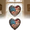 thumbnail image 4 of Patriotic Acrylic Stained Glass Window Hanging 4th Of July Double Red White and Blue Window Art for 250th Anniversary Home Door Wall Window, 4 of 5