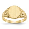 thumbnail image 1 of 14k Yellow Gold 10.0x8.0mm Signet Ring, 1 of 9