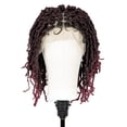 thumbnail image 4 of sedittyhair Short Bob Dreadlocks Square Knotless Braided Wigs 14 Inches Burgundy Color Locs Crochet Natural Braiding Hair Artificial Wig for Black Women with Baby Hair 1B/Bug Color, 4 of 6