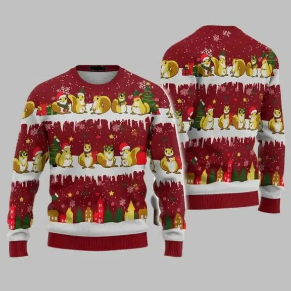 Christmas Squirrel 3D Christmas Sweater