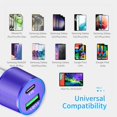 thumbnail image 4 of Cargador de coche Meagoes Purple USB C, 48 W, 2 puertos PD&QC3.0, 3.3 pies, 4 of 7