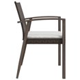 thumbnail image 3 of vidaXL Garden Chairs with Cushions 2 pcs Brown 56.5x57x83 cm Poly Rattan, 3 of 5