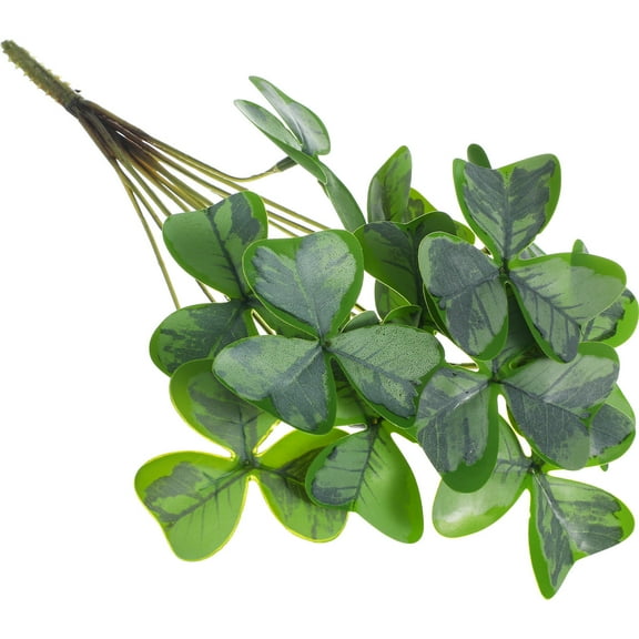 KALLORY Artificial Shamrock Plant Pick Silk Cloth Floral Arrangement 1Pack 10.2X6.3X1.2In