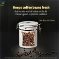 thumbnail image 2 of Large Capacity 304SS Coffee Bean Container with Freshness Valve, Date Dial,One-Way Air Valve,Soft White,50 fl oz, 2 of 14