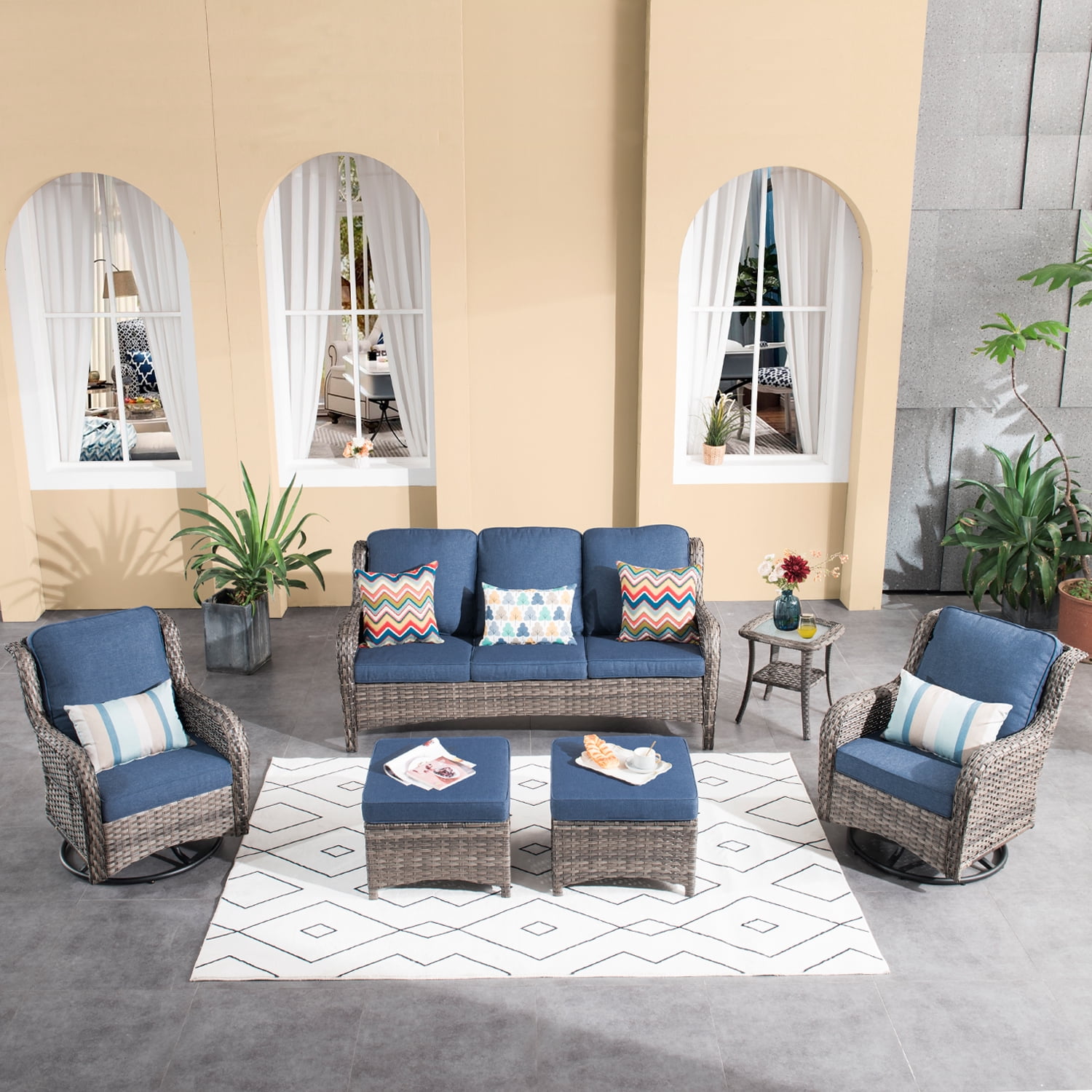 Ovios 6 Pieces Outdoor Patio Furniture Set with Ubuy Nepal