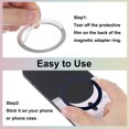 thumbnail image 3 of 3Pcs Magnetic Adapter Ring, Magnetic Wireless Charger Conversion Kit, Navy Blue, 3 of 8