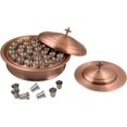 thumbnail image 1 of Mayur Export Stainless Steel Communion Ware Holy Wine Serving Tray With A Lid & A Stacking Bread Plate With A Lid + 40 Cups - (Copper), 1 of 5