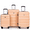Peach, variant on PAPROOS Hardside Luggage Set, 3 Piece 21in 25in 29in Carry on Suitcases Set with 2 Hooks and TSA Lock, Modern Lightweight Luggage Set, Hardshell Expandable Suitcase Set for Family Travel, Peach