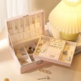 thumbnail image 2 of Joyero de princesa europea para niños, joyero de varias capas con cerradura, pendientes, joyas, caja de almacenamiento de joyas, 2 of 5