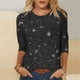 thumbnail image 1 of Tejiojio Women's Sequin Top Round Neck 3/4 Sleeves Sparkly Casual Party Blouse S-2XL, 1 of 5