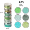 thumbnail image 3 of Cuticate 6 1G Setiap   Serbuk  Verde Jinwen Sombra de ojos Dust Nail Glitter, 3 of 3