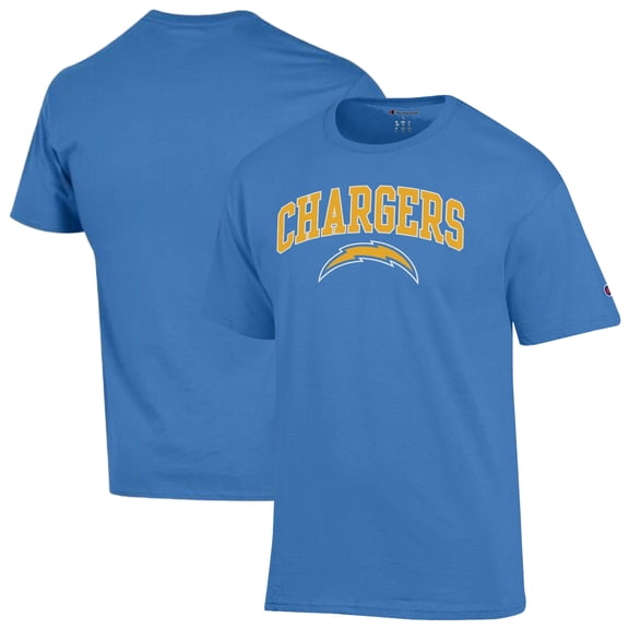 Men's Champion Powder Blue Los Angeles Chargers Arch Over Logo T-Shirt
