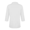 thumbnail image 4 of Lumtrix Women'S V Neck 3/4 Sleeve Tops Quarter Zip Collared Shirts Summer Tees Dressy Casual Top White 2XL, 4 of 7