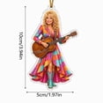 thumbnail image 2 of Holly Dolly Christmas Ornament Tree Memorial Parton Christmas Ornament Acrylic Dolly Ornaments Figurines, Christmas Tree Hanging Decor Country Music Theme, 2 of 4