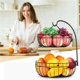 thumbnail image 2 of Tazón De Frutas De 2 Niveles, Cesta De Frutas De Hierro Para Encimera, Soporte Multiusos Para Frutas Y Verduras, Soporte Colgante Para Frutas Para Encimera, Mesa De Comedor, Sala De Estar Noticed HA018425-00, 2 of 7