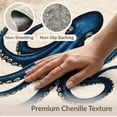 thumbnail image 6 of ODIKA 5'x7' Washable Area Rug Rum Doormat Octopus Vintage Maritime Map Compass Nautical Border for Small Living Room, Bedroom, Easy Care, Non-Shedding, Pet Friendly, 6 of 7