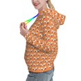 thumbnail image 2 of Fotbe Sleepy Foxes Pattern Womens Long Sleeve Hoodie, Pullover Hooded Sweatshirt, Kangaroo Pocket Hoodie with Eye-catching Drawstrings-Medium, 2 of 7