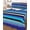 Blue Purple, variant on Twin XL Quilt Bedding Set, Mexican Style Reversible Summer Quilt 3 Pieces, Colorful Mexico Stripes Orange Red Lightweight Bedspreads Coverlets with 2 Pillow Shams for All Seasons