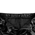 thumbnail image 6 of Women's Faux Leather Pants Elastic Waist Straight Leg Pants with Pockets Leather Motorcycle Pants Loose Solid Color Boyfriend Pants Streetwear Y2K Outfit, 6 of 7