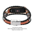 thumbnail image 3 of Leather Strap for 7 Bracelet Metal Buckle Ethnic Style Sweat Proof Retro Smart Watch Replacement Band for Band 7, 3 of 8