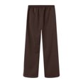 thumbnail image 5 of LIWENLI Men's Wide Leg Sweatpants Fleece Lined Baggy Pants with Open Bottom Drawstring Waist S-2XL (Brown,M), 5 of 7