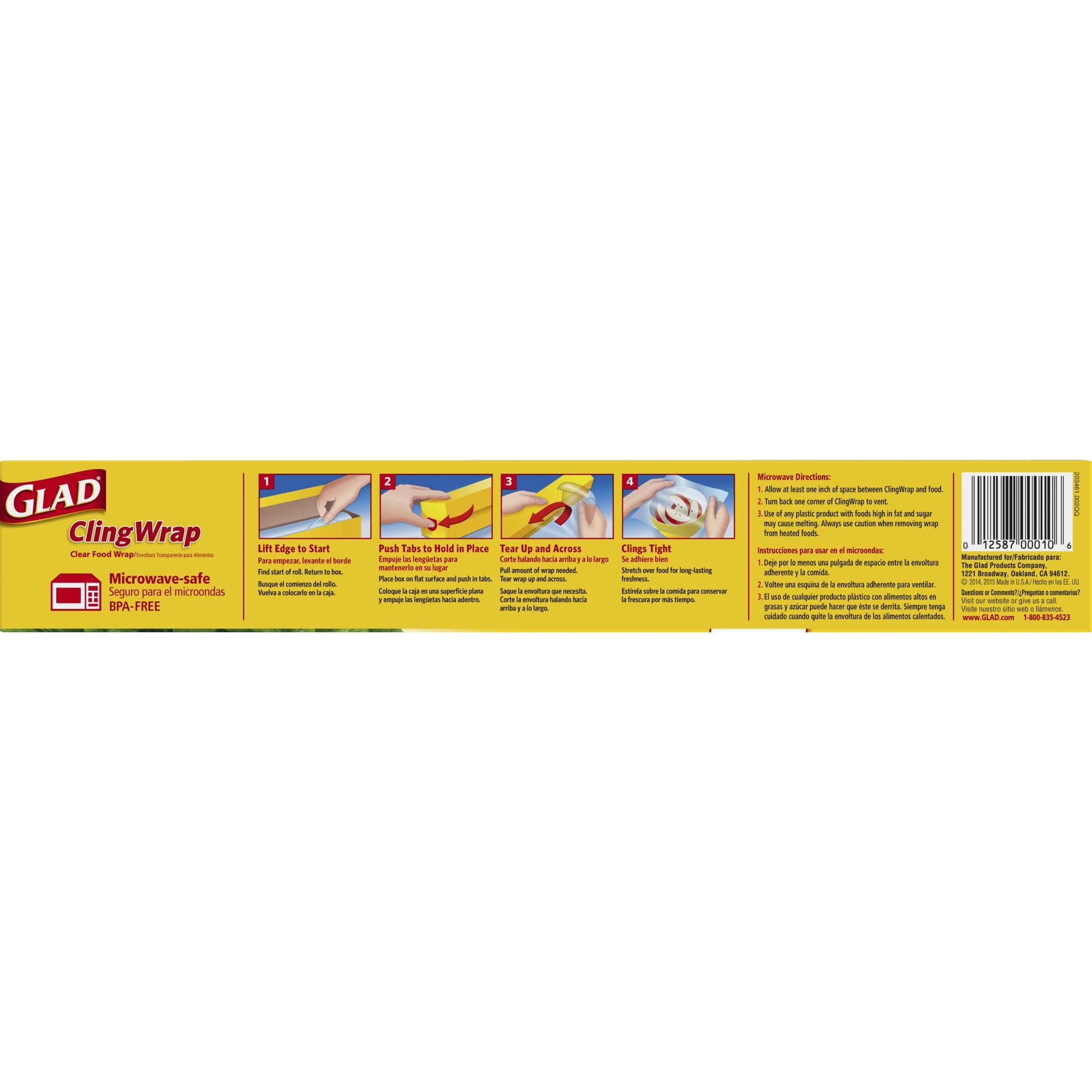 Glad ClingWrap Plastic Food Wrap - 100 Square Foot Roll 