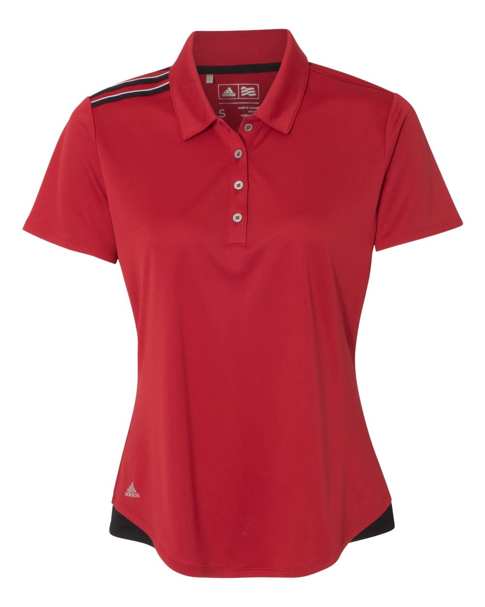 black adidas shirt with red stripes