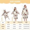 thumbnail image 4 of FORMRS Wearable Blanket Hoodie with Sleeves for Kids Cozy Flannel Sweatshirt, Plaid Deer, 4 of 7