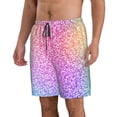 thumbnail image 2 of Goofa Colorful Glitters Printed Mens Swim Trunks Summer Quick Dry Short Beach Swimwear Bathing Suits-Small, 2 of 9
