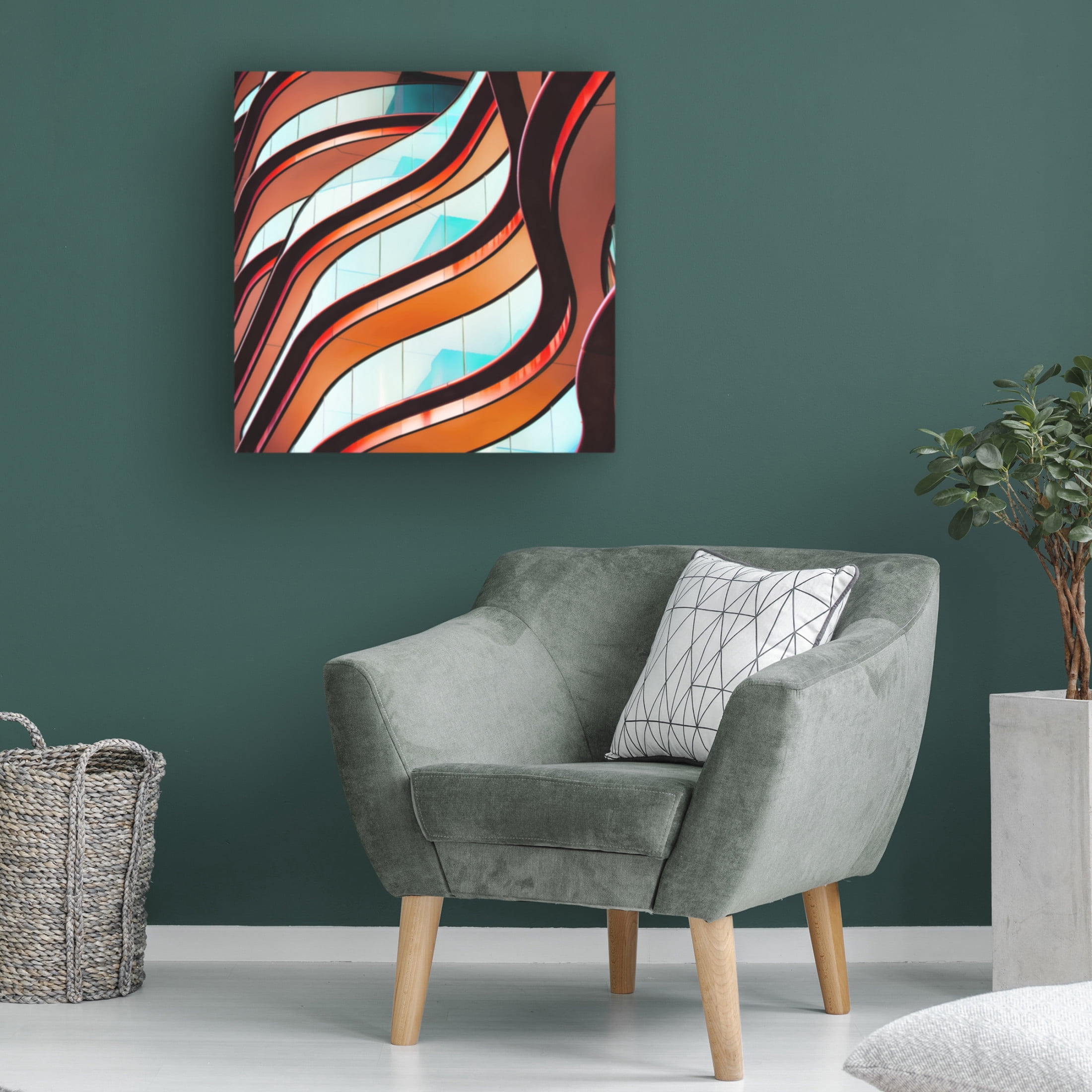 Trademark Fine Art Bruno Flour Concrete Curves Canvas Wall Art