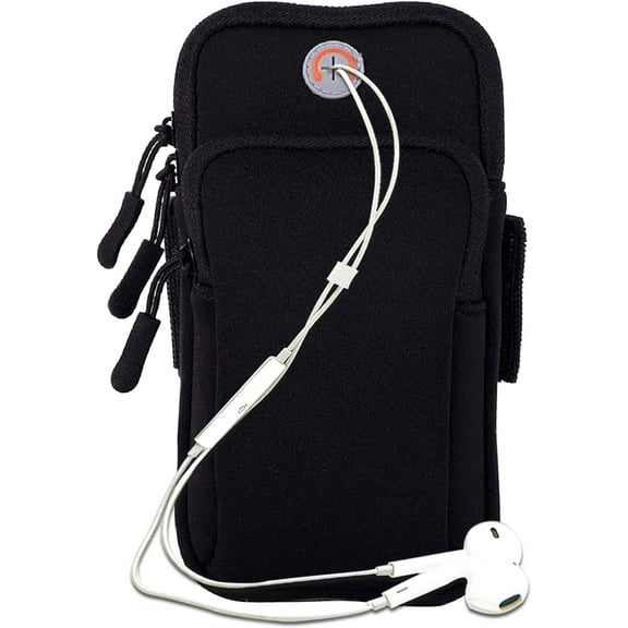 Running Armband Cell Phone Holder for iPhone 11 12 13 14 15 Pro Max Xs X Xr 8 Plus 7 6 SE Mini,Galaxy S24 S23 S22 S21 S20 Note 20 10 9,Key,Strap Pouch,Workout Exercise Sports Arm Band Sleeve（6.8 inch）