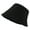 Black, variant on Solid Color Fisherman Cap Hip Hop Retro Suede Basin Hat for Friend Gathering