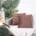 thumbnail image 6 of REGALWOVEN Velvet Knitted Throw Pillow Covers Pack of 2 Square SoftDecorative Pillow Cases Cushion Covers Dark Pink 18" x 18", 6 of 6