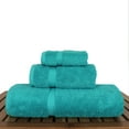 thumbnail image 2 of Luxury Hotel & Spa Quality Collection, Quick Dry 100% Turkish Cotton, 750+ GSM, Eco Friendly Towel Set, Bathroom and Kitchen Dobby Border Towels, Bath Towel, Hand Towel, Washcloths (3 Piece, Aqua), 2 of 3