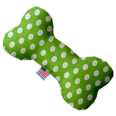 - Lime Green Swiss Dots 10 Inch Bone Dog Toy