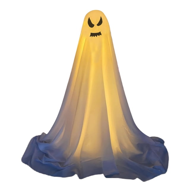 Decoraciones Fantasmas Iluminada Espeluznantes Halloween 165 Cm para Patio Interior Y Exterior Blanco