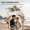 thumbnail image 4 of Outsunny 7FT x 4FT Gold Wedding Arch, Backdrop Stand with U-Shaped Stakes, 4 of 10