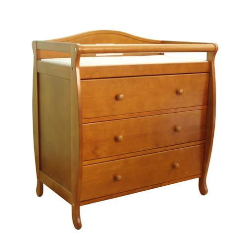 Athena Grace I Changing Table With Drawers Pecan Walmart Com