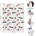 thumbnail image 4 of White Cow Moo Colorful Pattern Blanket,Comfortable Soft Flannel Throw Blanket,All Season,Warm Lightweight Blankets for Sofa Bed Couch Living Room Chair,30"x40", 4 of 4